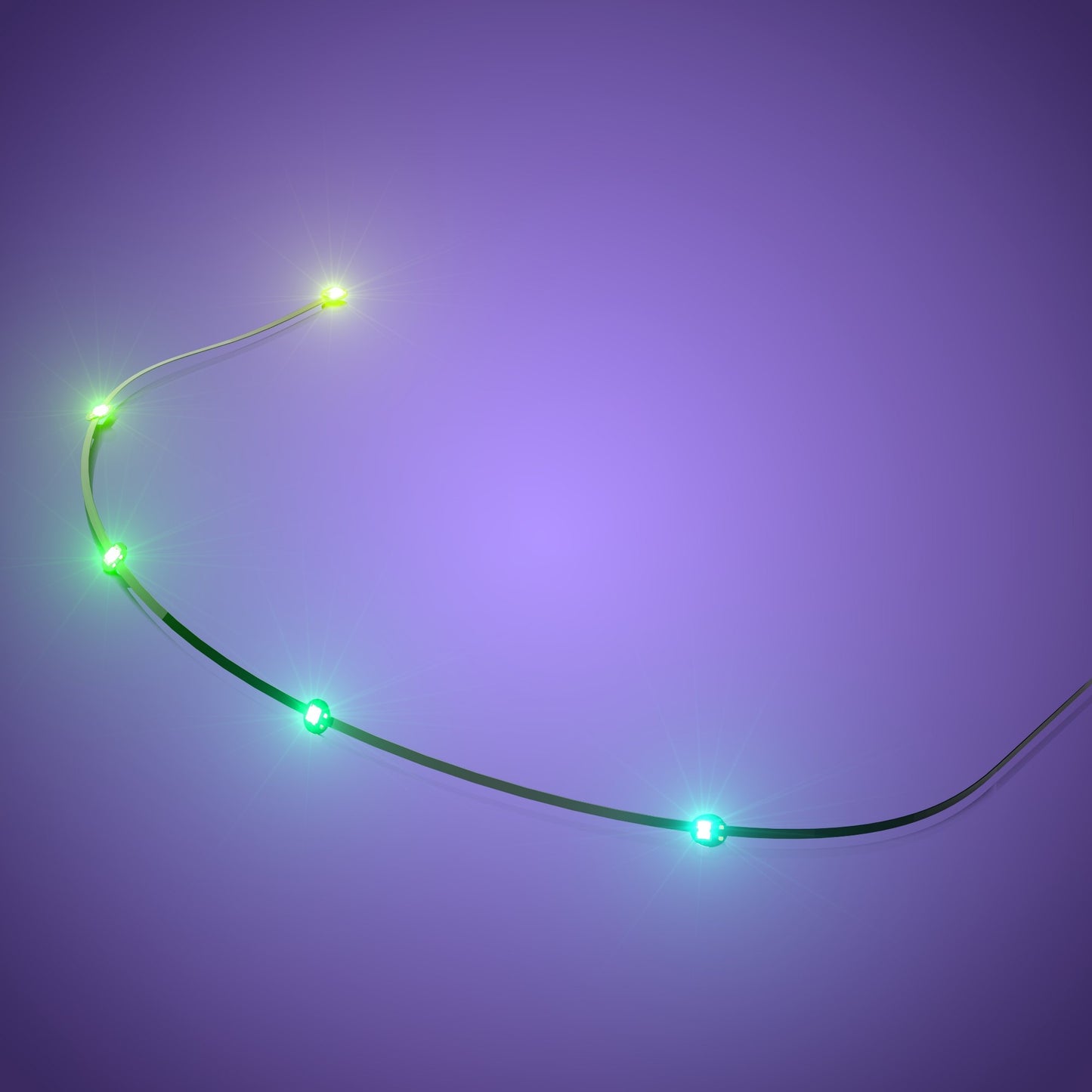 Astro Light String Cycle Effect 5 LEDs - Multi-Colour 30cm Fork End