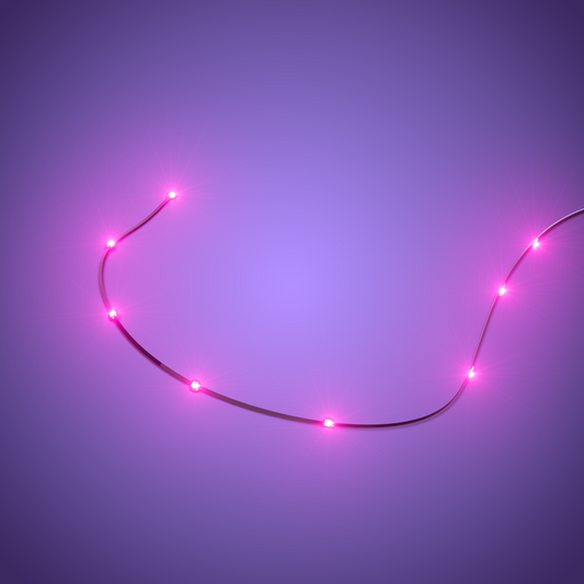 Astro Light String 8 LEDs Fork End - Pink 15cm