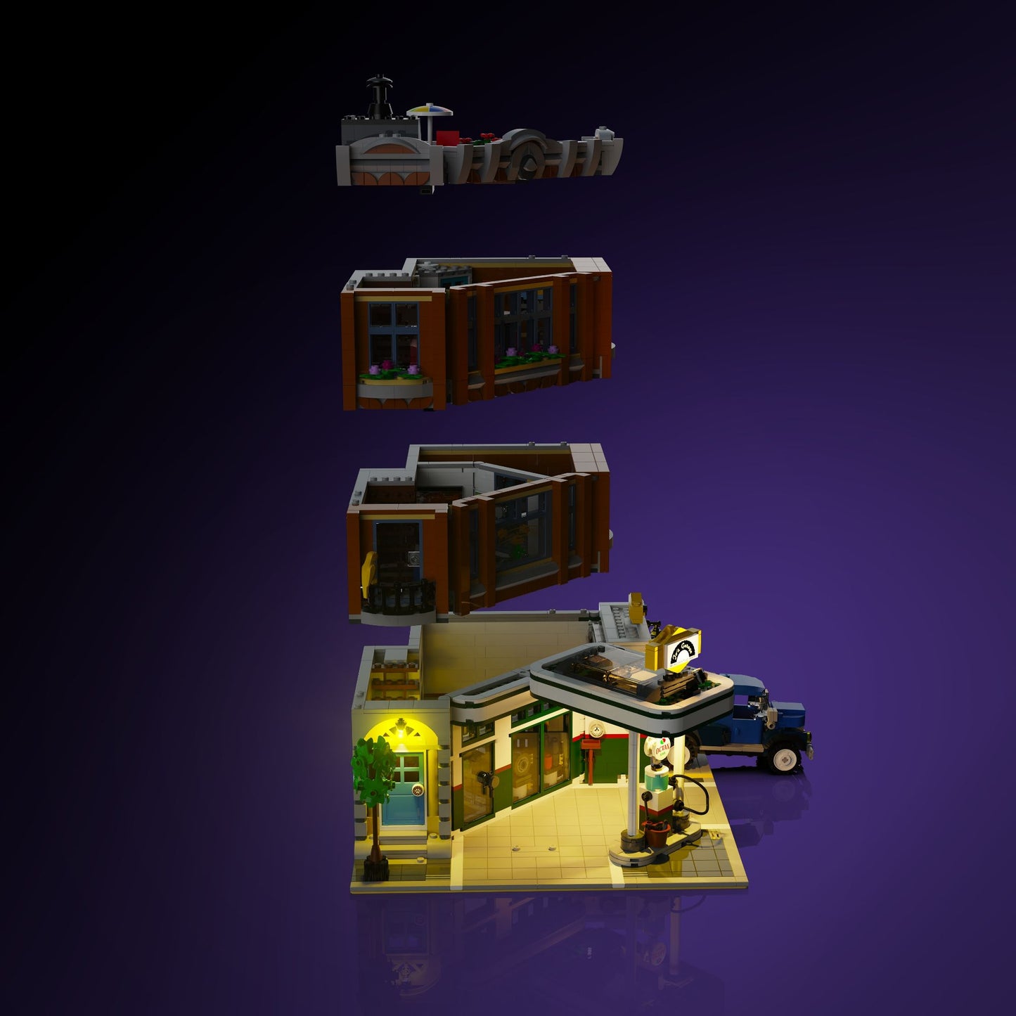 Light Kit for LEGO® Corner Garage #10264