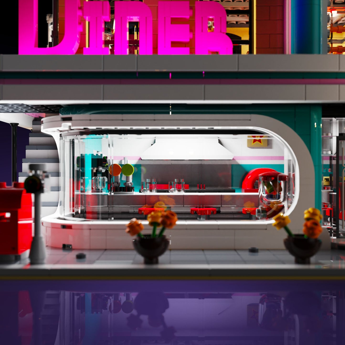 Light Kit for LEGO® Downtown Diner #10260