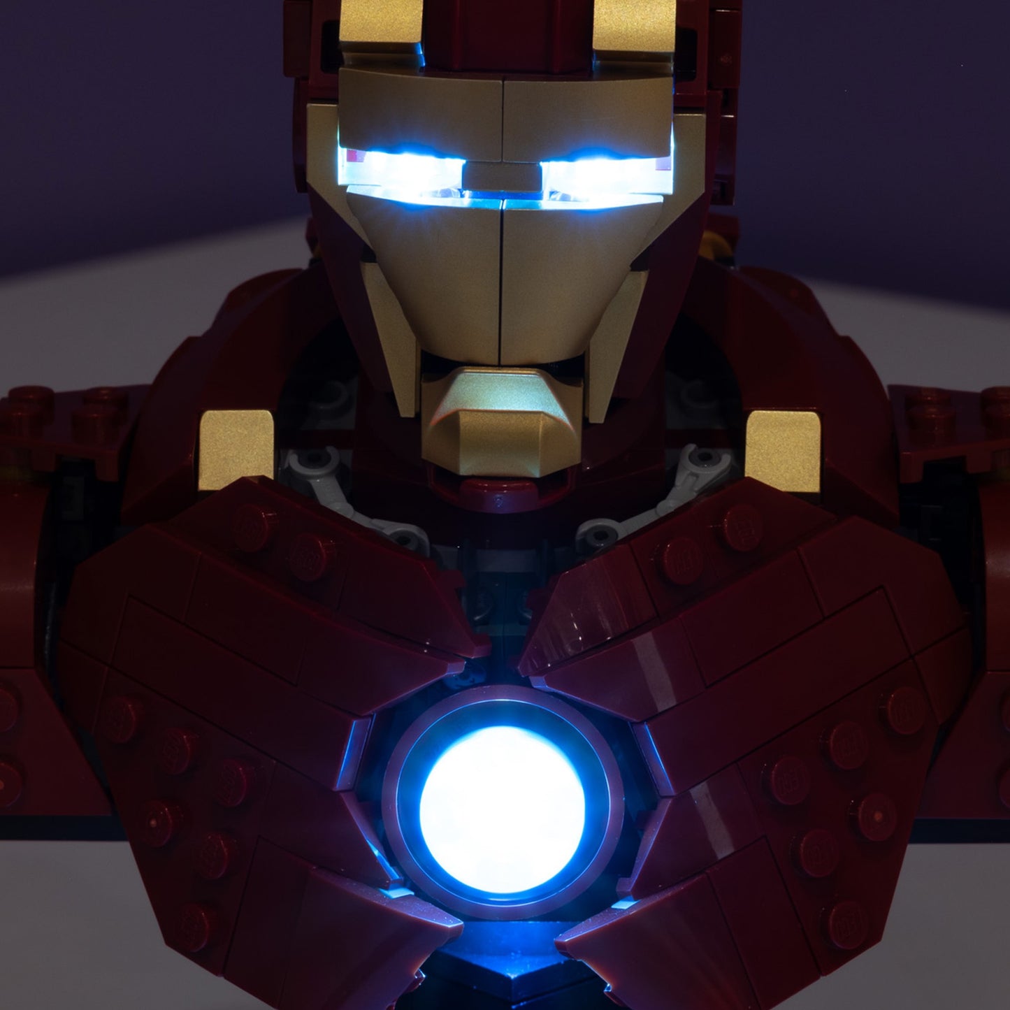 LEGO® Iron Man MK4 Bust #76327 DIY Light Bundle