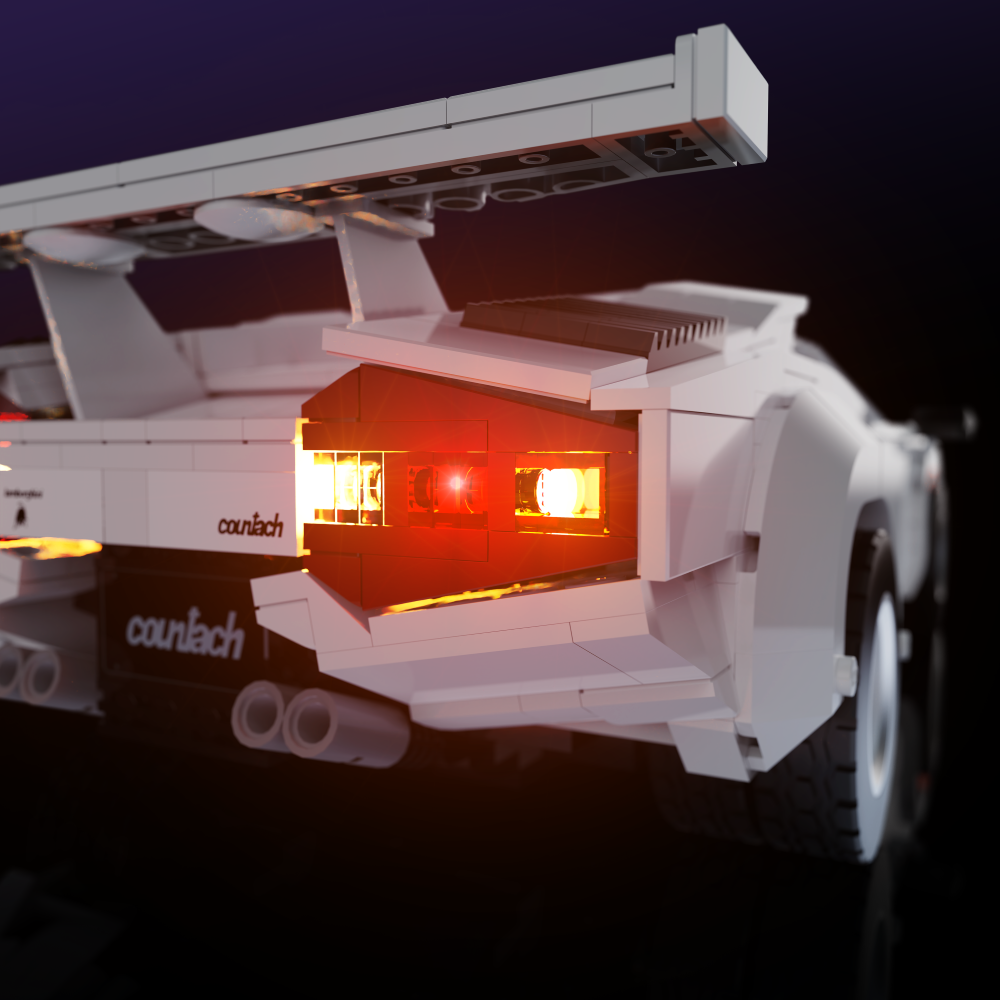 LMB 2.0 Light Kit for Lamborghini Countach 5000 Quattrovalvole 10337 LEGO Light Kit Light My Bricks
