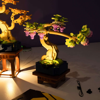 LEGO® Botanicals Mini Bonsai Trees #10373 DIY Light Bundle