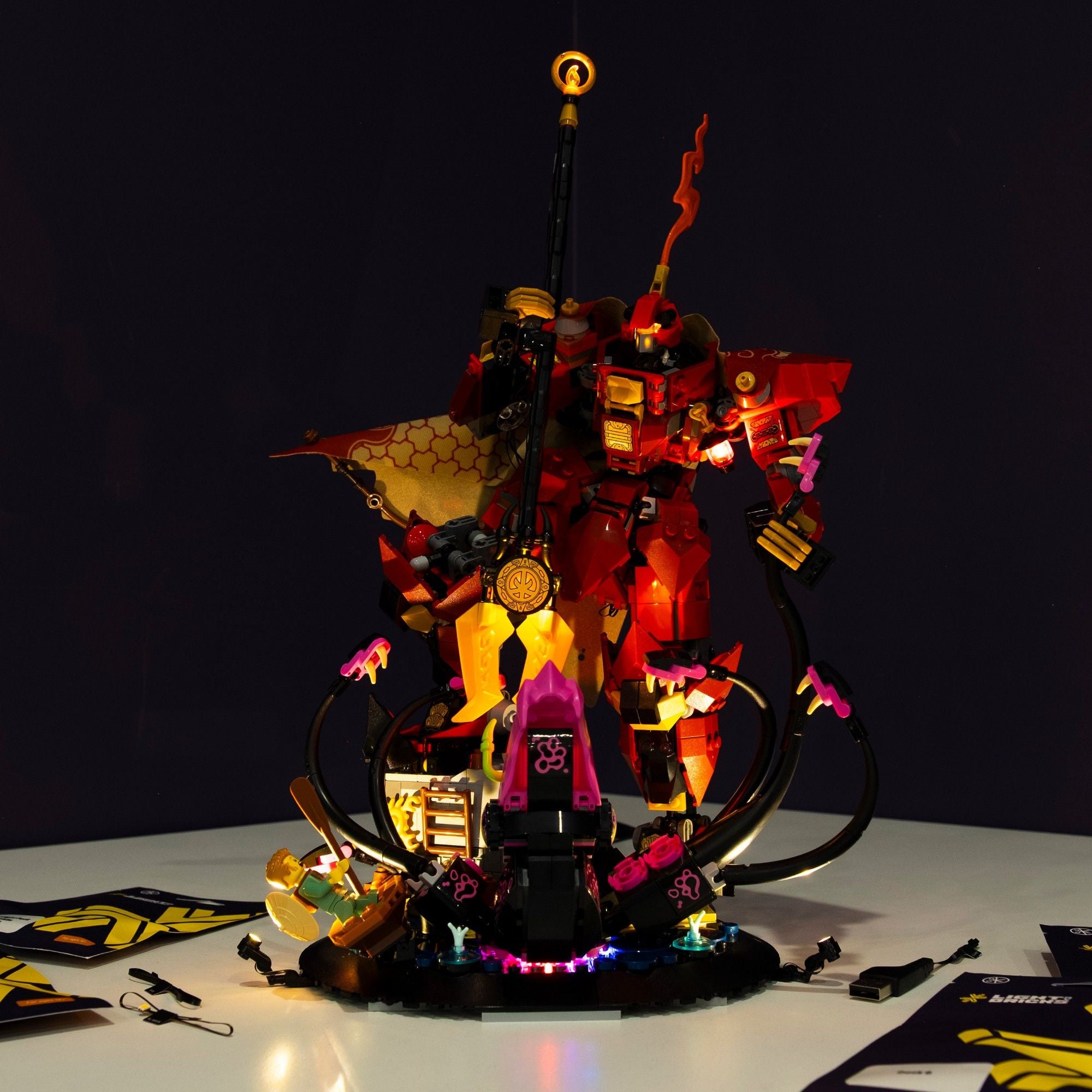 ぉみ LEGO® NINJAGO The Fire Knight Mech #71846 DIY Light Bundle – CA