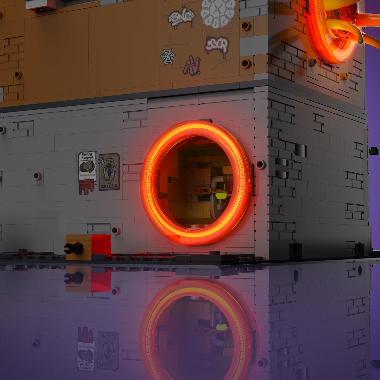 Rotating Solar Ring - Orange