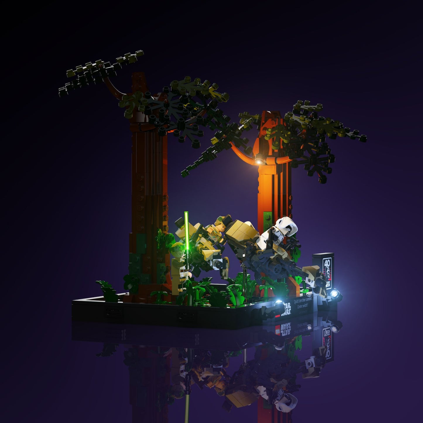 Light Kit for LEGO® Star Wars Endor Speeder Chase Diorama #75353